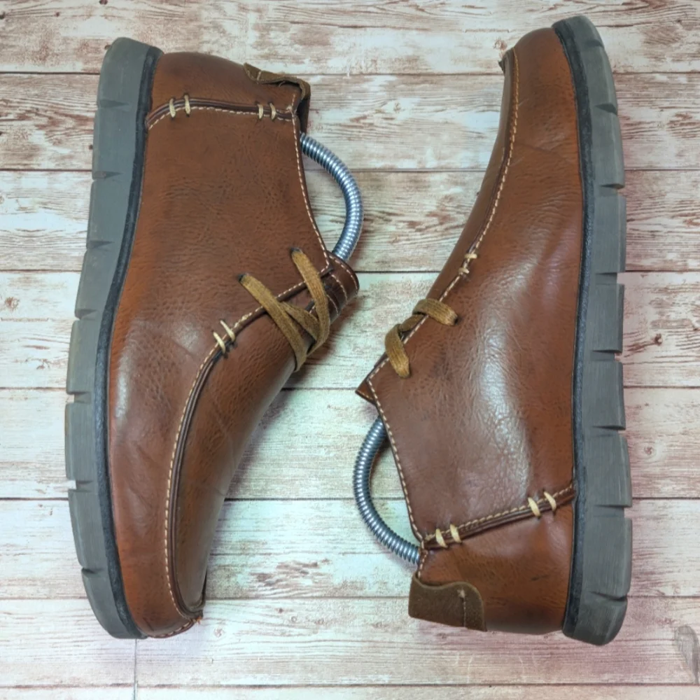 Steve Madden Wiley Dress Boots Brown Lace Up High Mid Top Men's Size 8